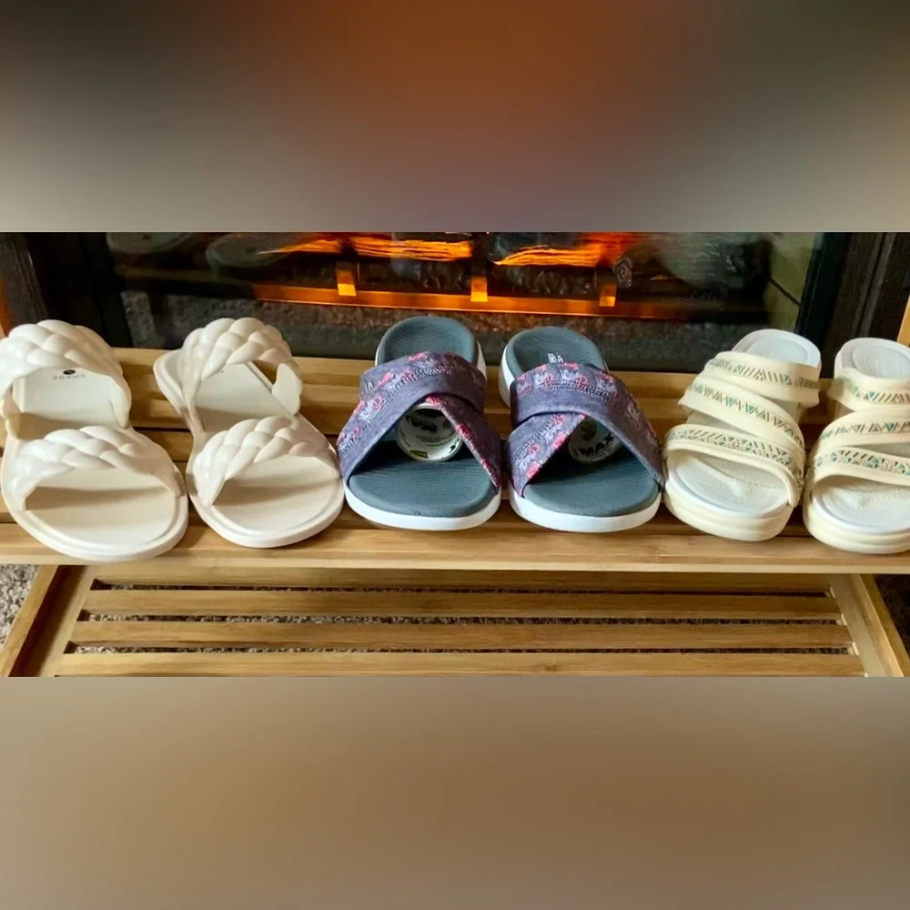 Bundle 3 Sandals-One Crocs, One Sketchers, One S & S, All Sz-8 Used/Nice/Clean